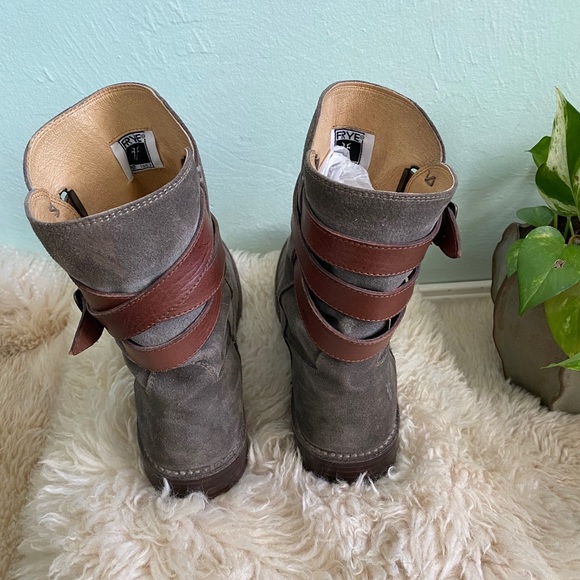 Frye Shirley Strap Suede Boot - Picture 4 of 5